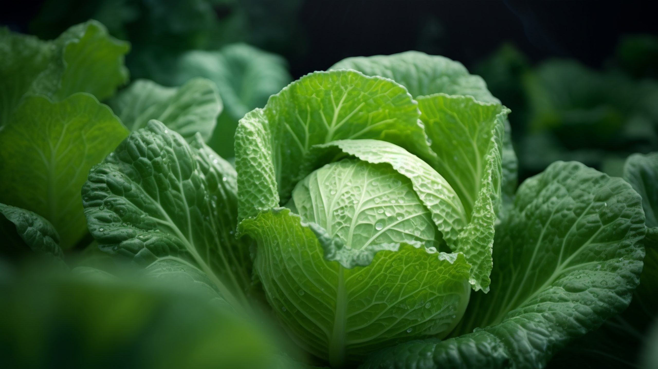 A cabbage in the garden